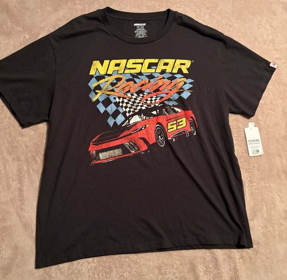 NASCAR Graphic Tee XXL Black Racing 53 Car